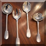 S02. 2 Christofle silverplate ladles and 2-Piece Christofle silverplate salad set. - $165 each pair.